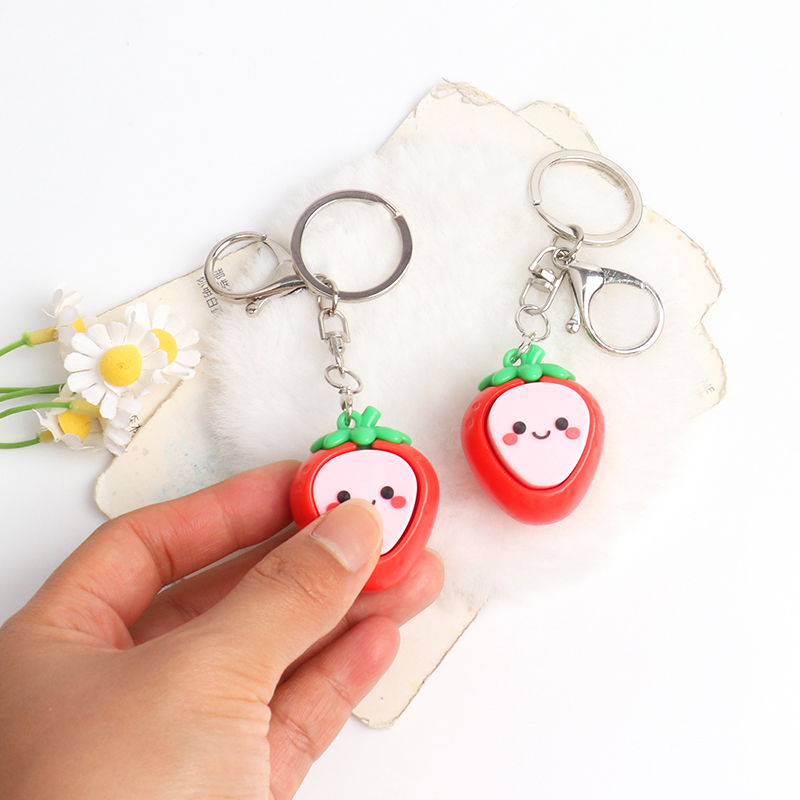 Sweety Strawberry Shaped Fidget Clicker Key Chain Toy